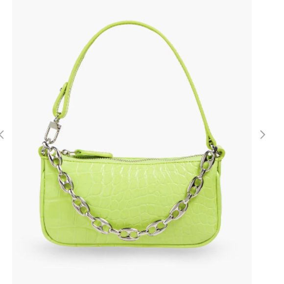 By Far Mini Rachel croc-effect leather shoulder bag